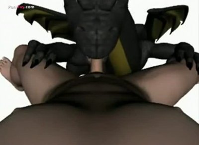 дракон сосет член мужику