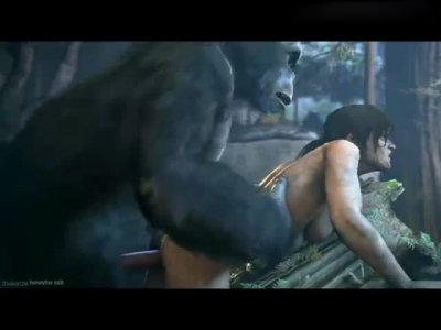 обезьяна ебёт Джейн из Тарзана