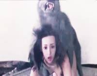 Волк оборотень реалистично отодрал зоофилку